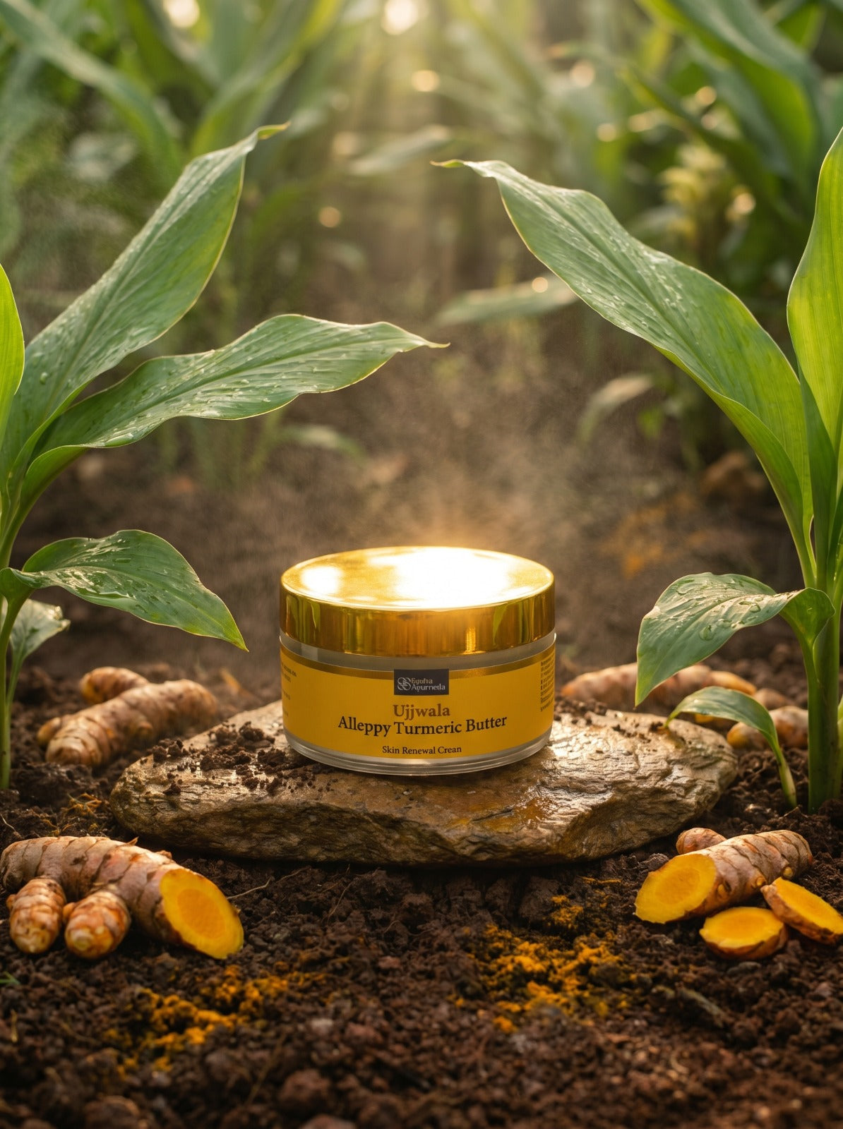 Ujjwala Alleppy Turmeric Body Butter, Hydrating Moisturizing Skin Cream - 35 GM
