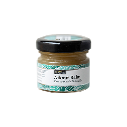 Aikout Pain Balm for Joint pain aches & sprains. Made with natural plant butters & pure herbs. Free from synthetic colours & fragrances 20 gm