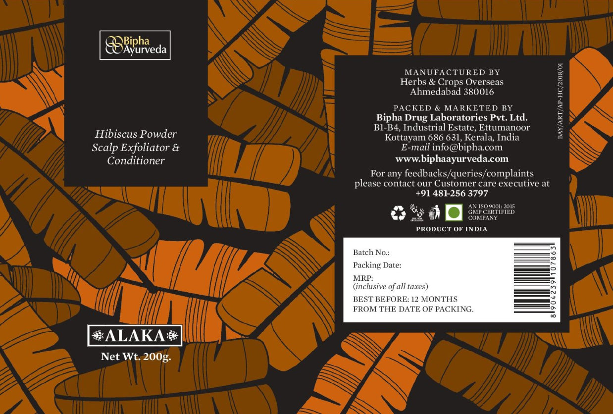 Alaka Pratika - 100% Natural Pure Organic Hibiscus  Hair cleanser  -Chemical free