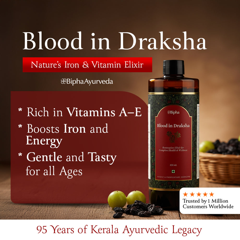 Blood in Draksha - Natural Immunity Booster made with Handpicked Ayurveda Herbs & Exotic Spices matured on a base of Kali Draksha (Black Grapes) 450ml - image 6