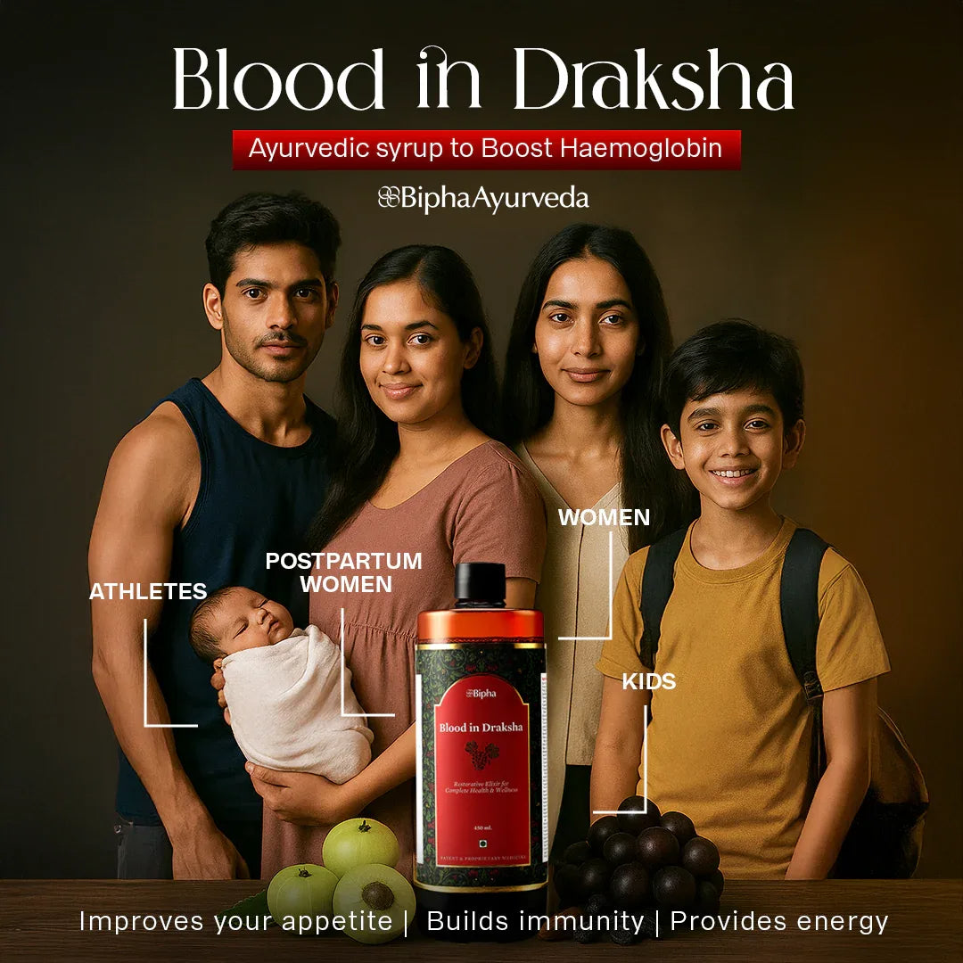Blood in Draksha - Natural Immunity Booster made with Handpicked Ayurveda Herbs & Exotic Spices matured on a base of Kali Draksha (Black Grapes) 450ml