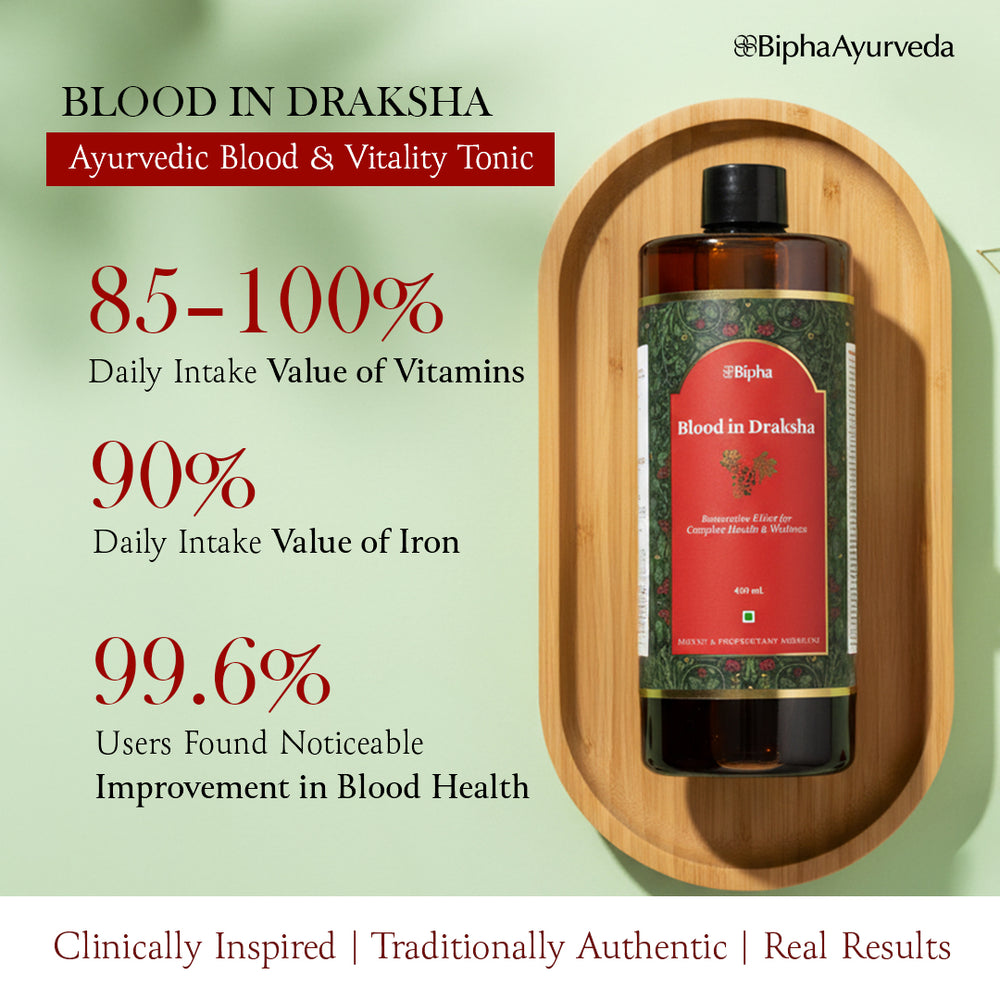 Blood in Draksha - Natural Immunity Booster made with Handpicked Ayurveda Herbs & Exotic Spices matured on a base of Kali Draksha (Black Grapes) 450ml - image 9