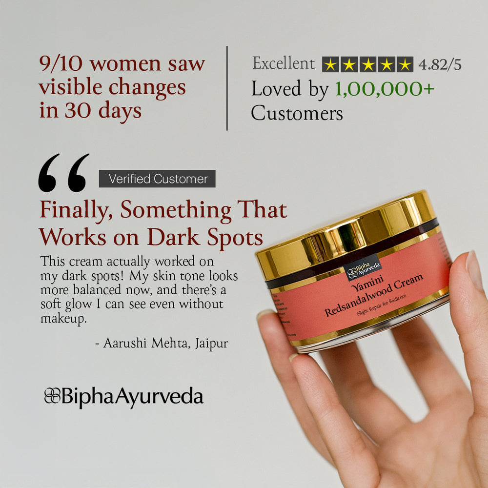 Yamini Redsandalwood Night Cream for Flawless Youthful Skin enriched with Natural Butters, Essential oils and Pure Active Herbs - 35gm - image 4