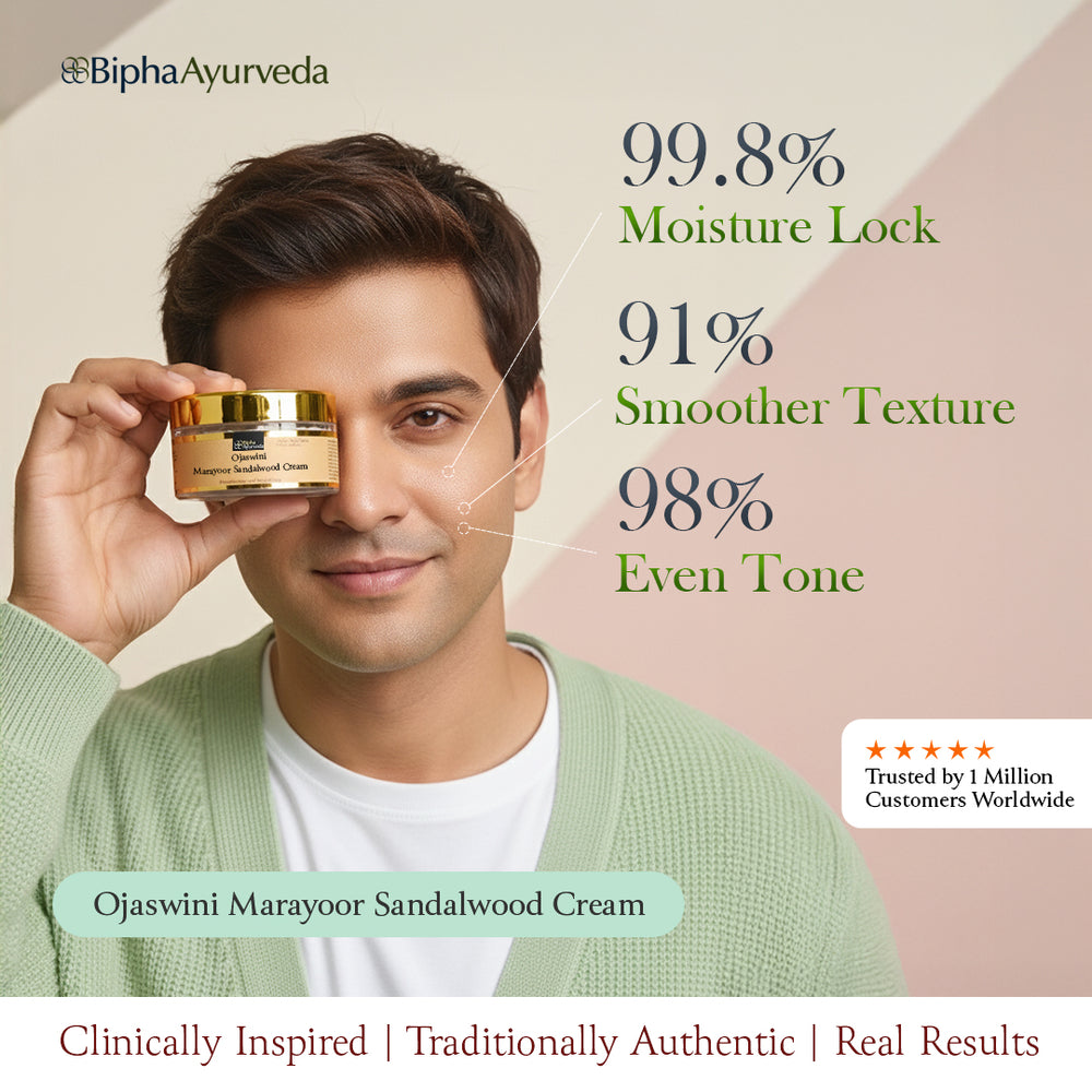 Ojaswini Marayoor Sandalwood Cream-A rich textured cream for Nourished& Smooth skin with the Pure Extracts of Sandalwood. Natural Moisturizer for Dry Skin - 35gm - image 4