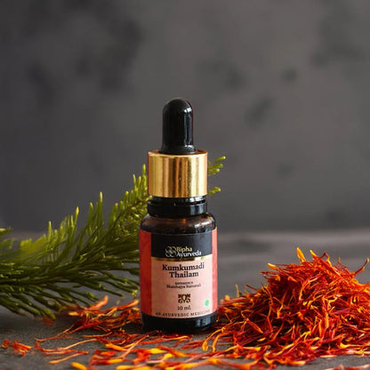 Kumkumadi Thailam-Ayurvedic Beauty Serum for Radiant Skin.Made from Pure concentrated Kashmir saffron & other exotic herbs to enhance skin tone