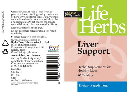 Liver Support 60 veg Capsules - Herbal Supplement for Healthy Liver