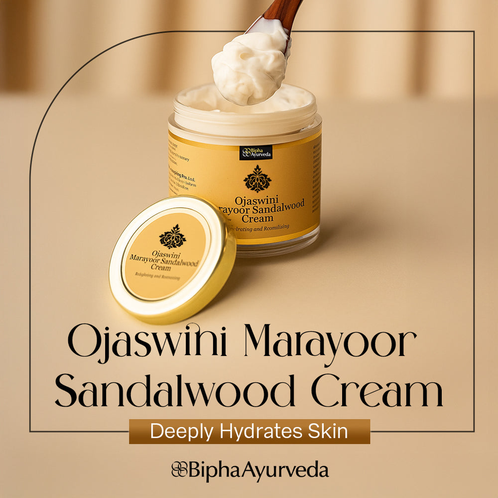 Ojaswini Marayoor Sandalwood Cream-A rich textured cream for Nourished& Smooth skin with the Pure Extracts of Sandalwood. Natural Moisturizer for Dry Skin - 35gm - image 5