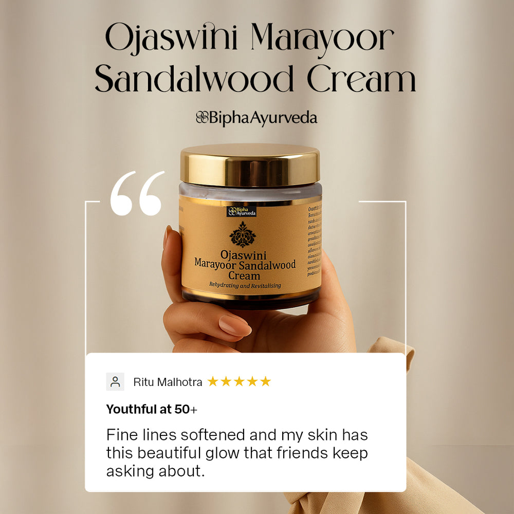 Ojaswini Marayoor Sandalwood Cream-A rich textured cream for Nourished& Smooth skin with the Pure Extracts of Sandalwood. Natural Moisturizer for Dry Skin - 35gm - image 6