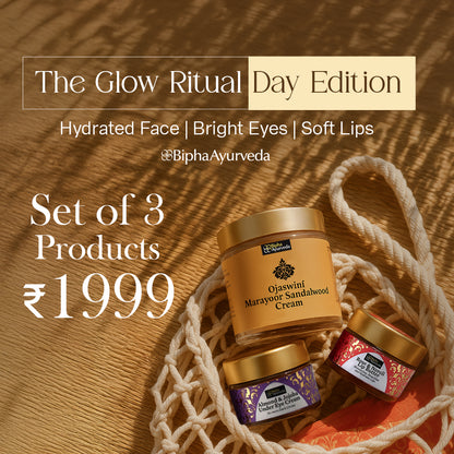 The Glow Ritual: Day Edition -- Ojaswini Day Cream + Under Eye Cream + Lip Butter