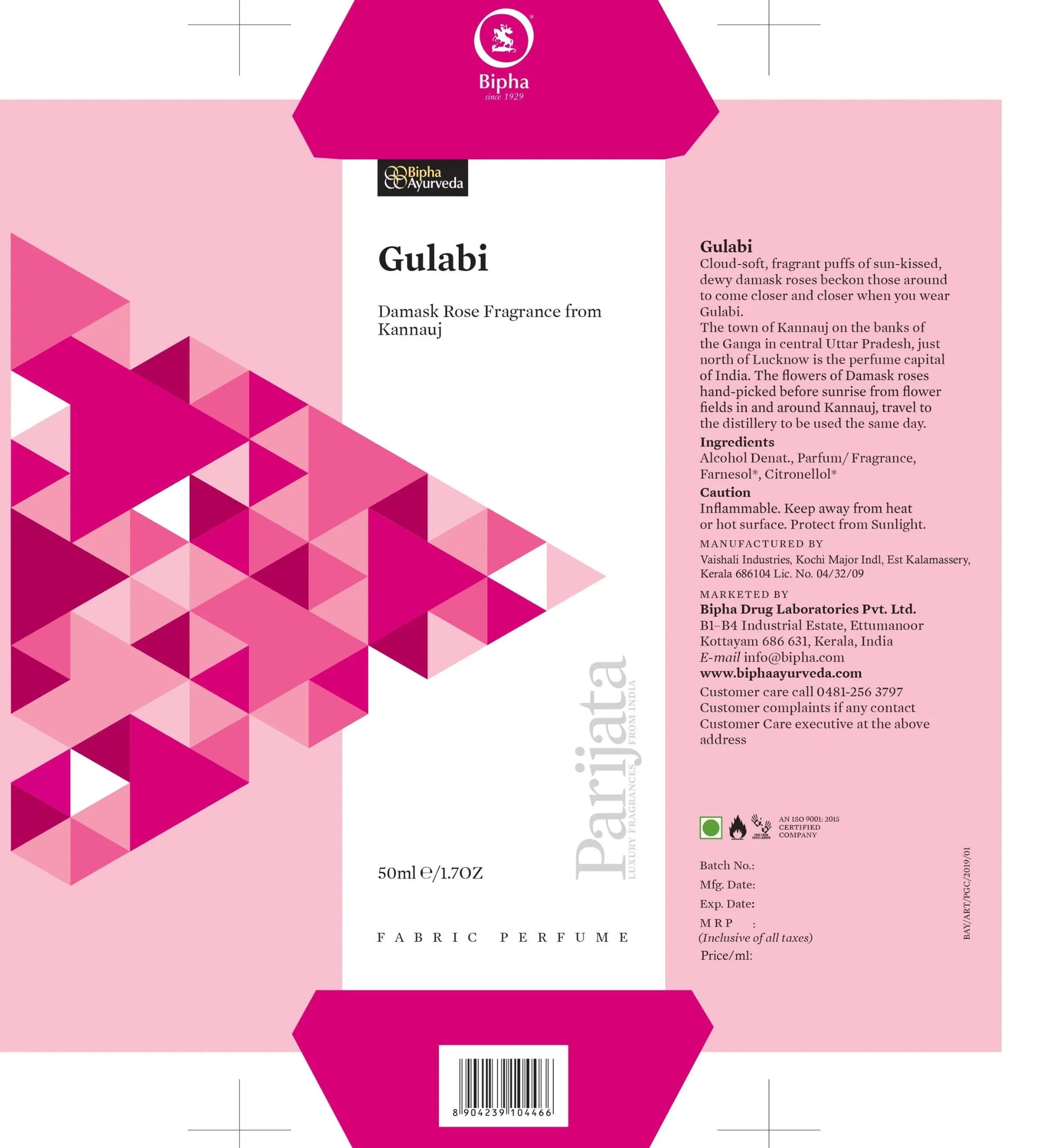 Parijata Gulabi Perfume 50 ml