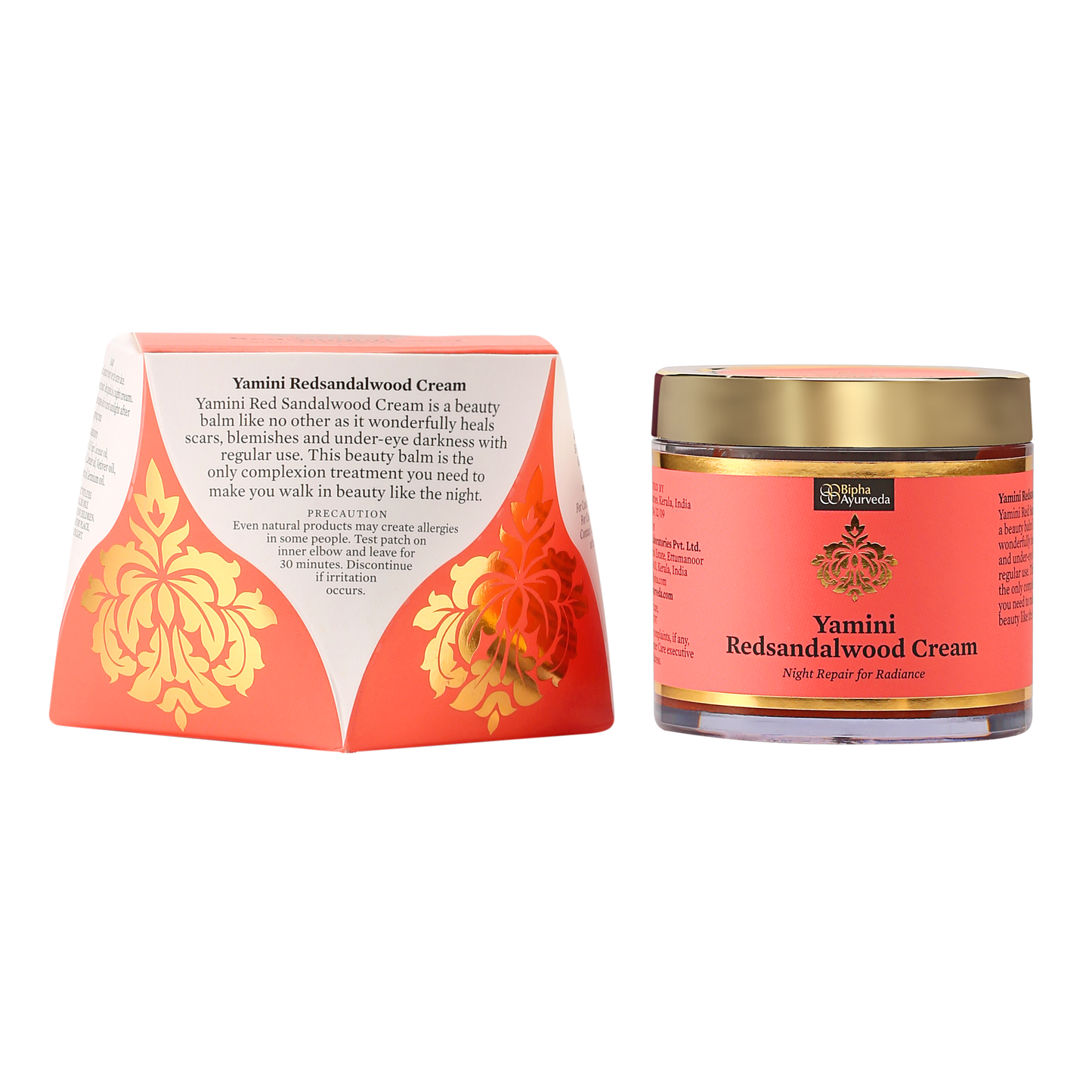 Yamini Redsandalwood Night Cream for Flawless Youthful Skin enriched with Natural Butters, Essential oils and Pure Active Herbs 75 gm