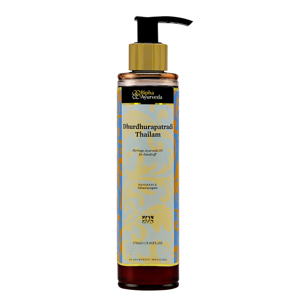 Dhurdhurapathradi Ayurveda oil - Traditional ayurveda recipe for dandruff control and healthy scalp . 100 % Natural formulation- 175ml