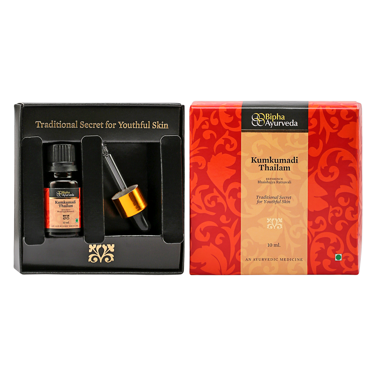 Kumkumadi Thailam-Ayurvedic Beauty Serum for Radiant Skin.Made from Pure concentrated Kashmir saffron & other exotic herbs to enhance skin tone-10 ml