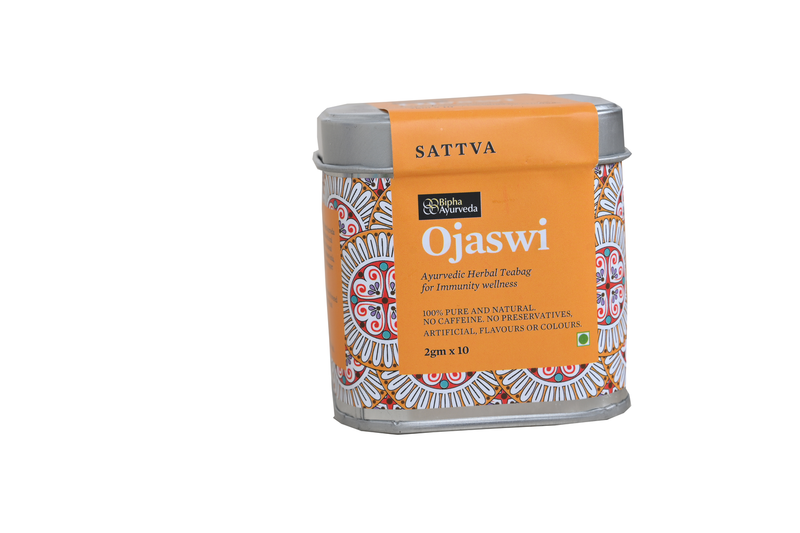Sattva Ojaswi -Ayurvedic Herbal Teabag  for Immunity wellness 2 gm x 10 sachets