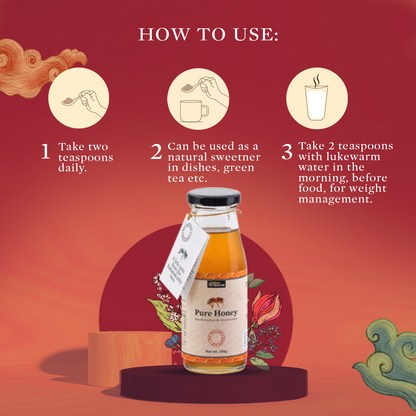 Pure & Organic Honey - Straight from the Nature to Bottles! Rich in Antioxidants-Natural Immunity Booster!