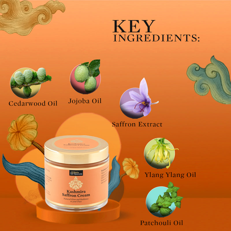 Kashmira Saffron Night Cream for Radiant and Glowing Skin made from Pure Saffron Essence 75 gm