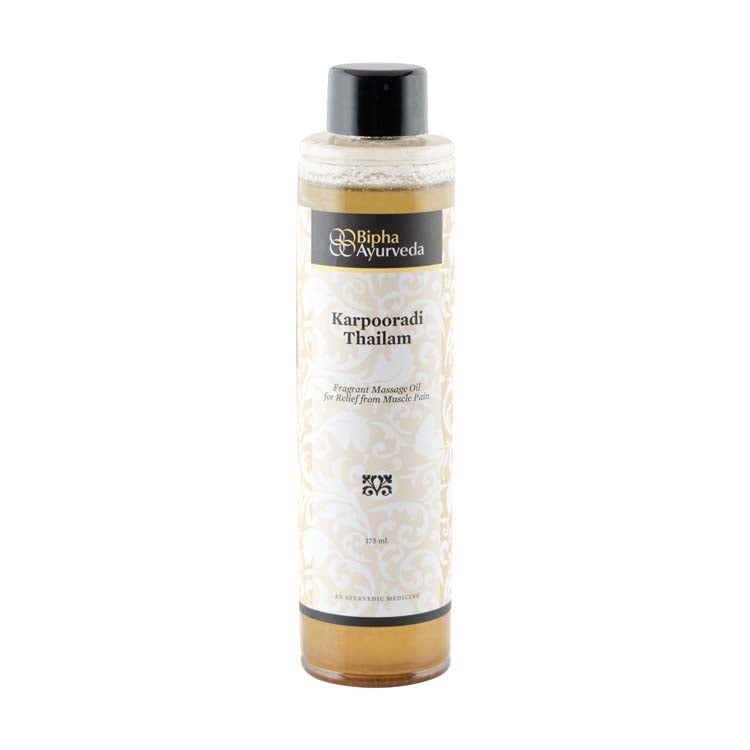 Karpooradi Thailam - a massage oil for muscle pain