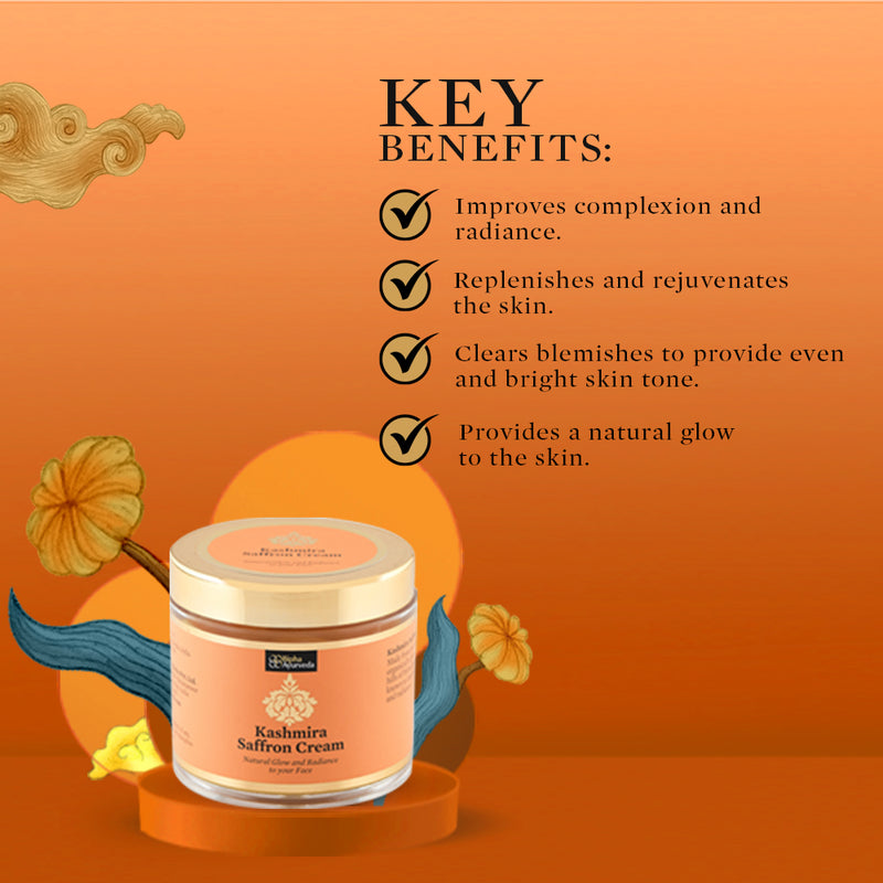 Kashmira Saffron Night Cream for Radiant and Glowing Skin made from Pure Saffron Essence 75 gm