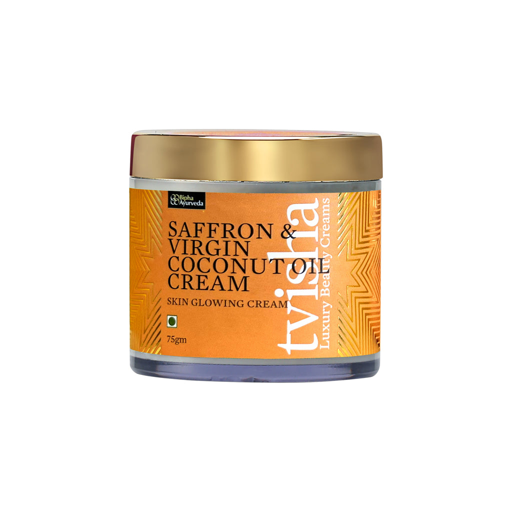 Tvisha - Saffron & Virgin Coconut Oil Cream - Skin Glowing Night Cream 75 gm