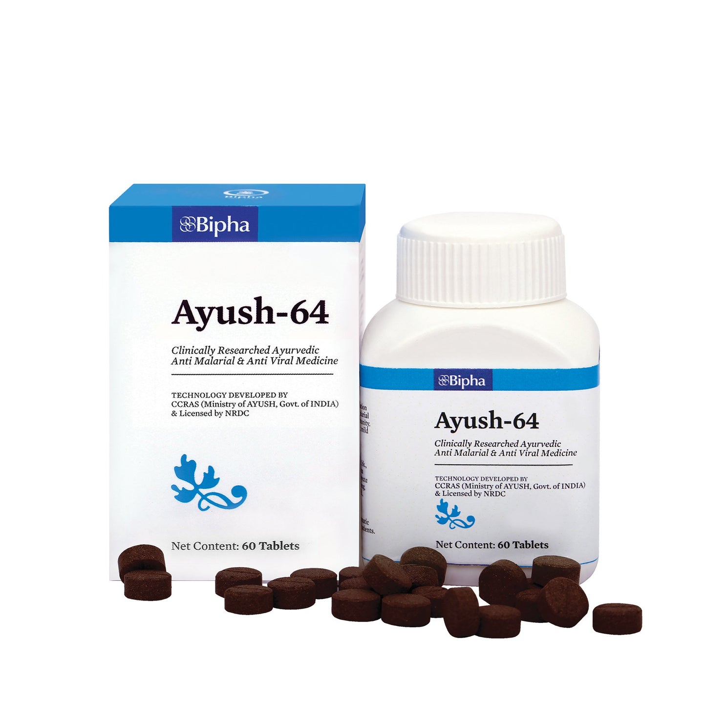 Ayush-64 Clinically Researched Ayurvedic Anti Malarial & Anti Viral Medicine-60 tablets