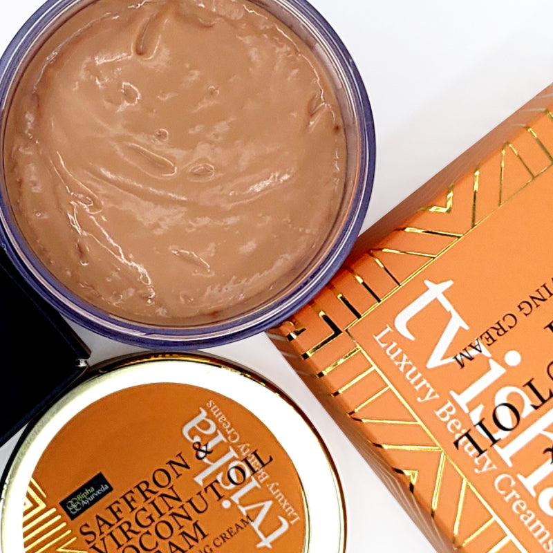 Tvisha - Saffron & Virgin Coconut Oil Cream - Skin Glowing Night Cream 75 gm